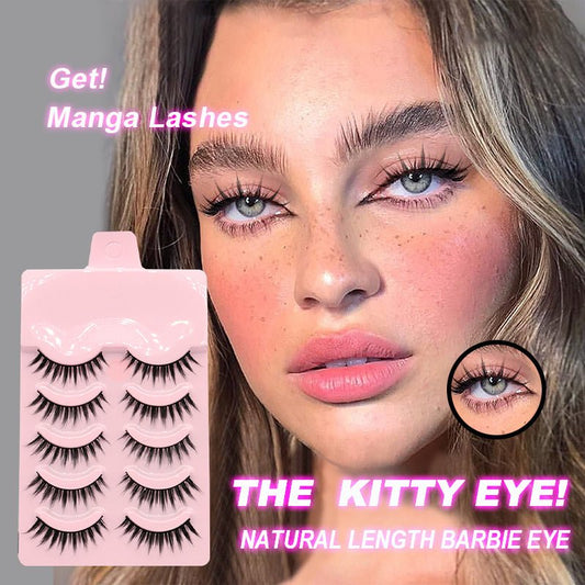 5 Paires de cils manga nouvellement arrivés, pour le maquillage coréen, naturels et effilés. - Ivory Deals Market