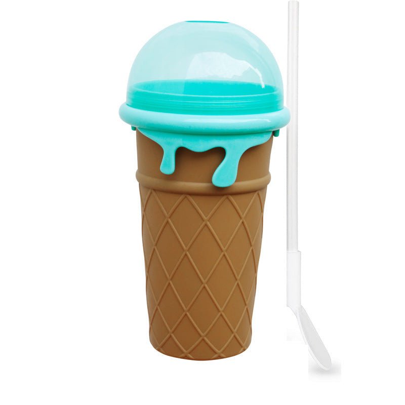 500ml grande capacité Slushy Cup Été Squeeze Bouteille d’eau de jus maison Smoothie surgelé rapide Coupe de sable Pincée Refroidissement rapide Magic Ice Cream Slushy Maker Beker Kitchen Gadgets - Ivory Deals Market