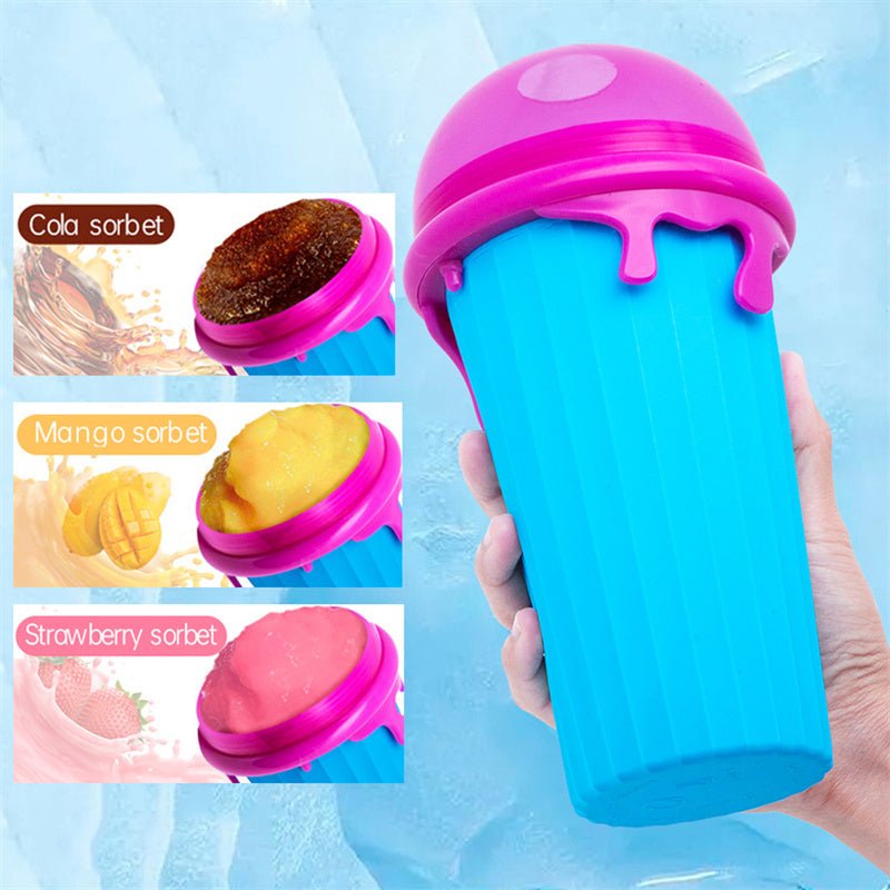 500ml grande capacité Slushy Cup Été Squeeze Bouteille d’eau de jus maison Smoothie surgelé rapide Coupe de sable Pincée Refroidissement rapide Magic Ice Cream Slushy Maker Beker Kitchen Gadgets - Ivory Deals Market