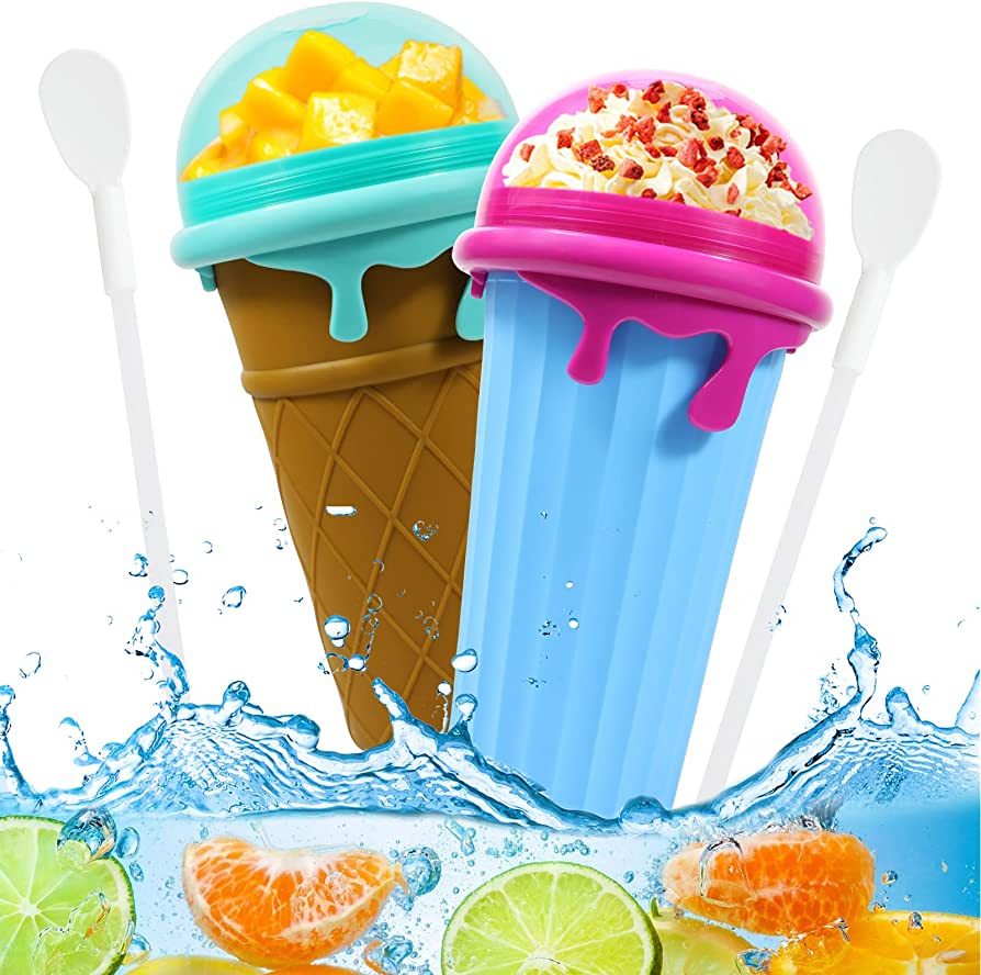 500ml grande capacité Slushy Cup Été Squeeze Bouteille d’eau de jus maison Smoothie surgelé rapide Coupe de sable Pincée Refroidissement rapide Magic Ice Cream Slushy Maker Beker Kitchen Gadgets - Ivory Deals Market