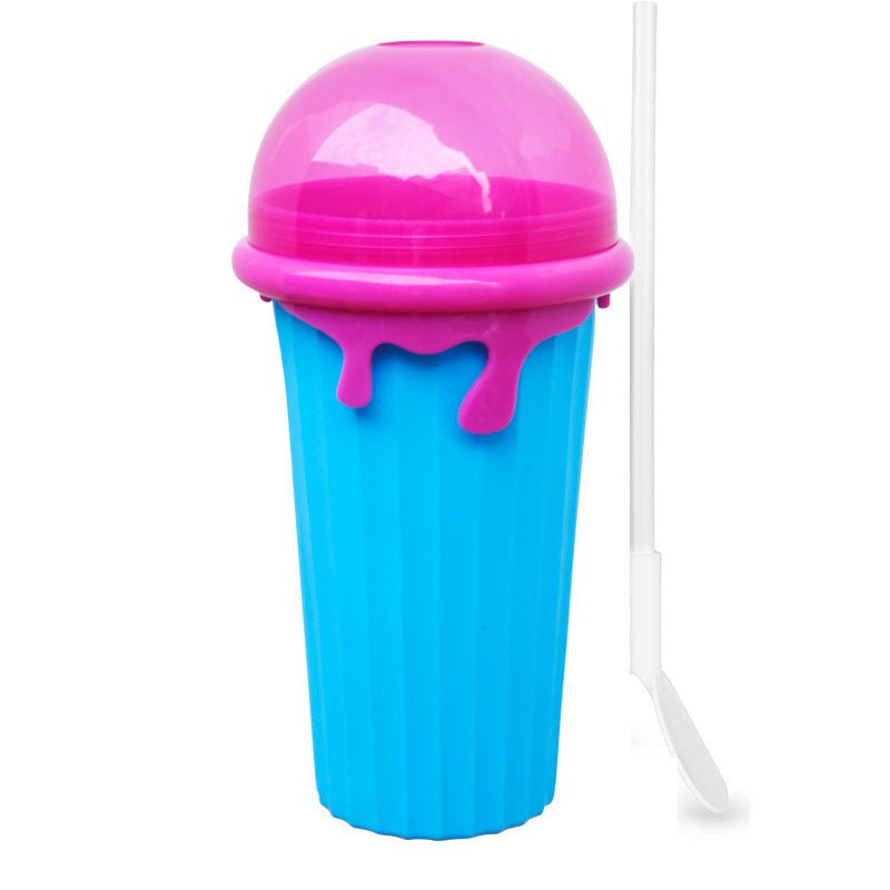 500ml grande capacité Slushy Cup Été Squeeze Bouteille d’eau de jus maison Smoothie surgelé rapide Coupe de sable Pincée Refroidissement rapide Magic Ice Cream Slushy Maker Beker Kitchen Gadgets - Ivory Deals Market