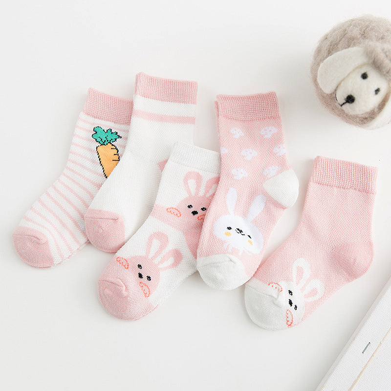 Chaussettes en coton respirantes pour bébés garçons et filles.