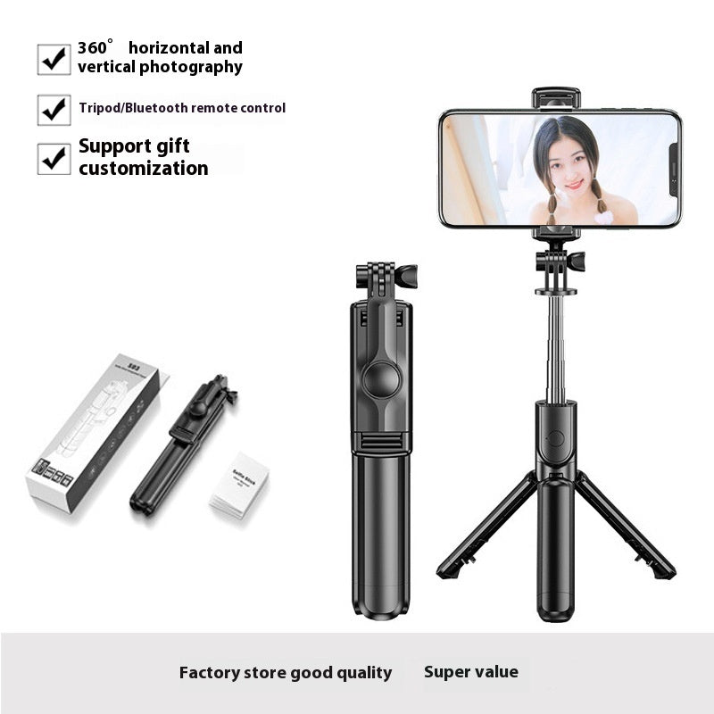 Selfie Stick avec télécommande Bluetooth pour téléphone portable et trépied pour photos et vidéos en direct.