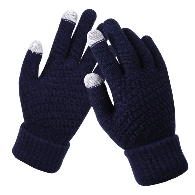 Gants tricotés pour écran tactile.