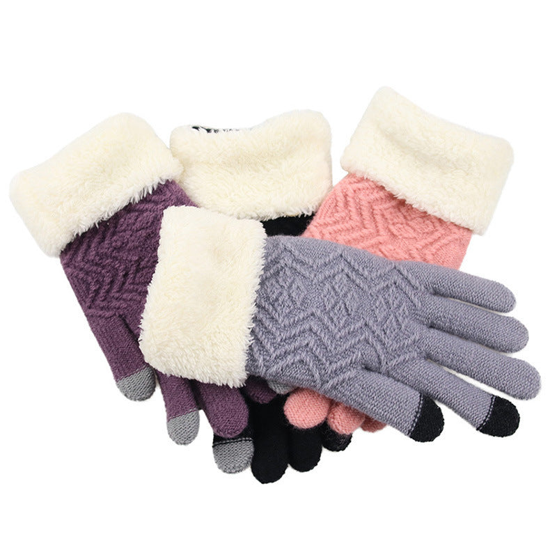 Gants tricotés d'hiver.