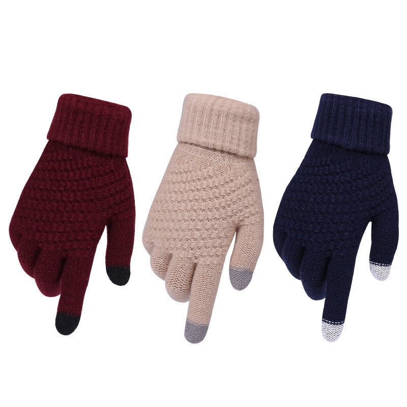 Gants tricotés pour écran tactile.