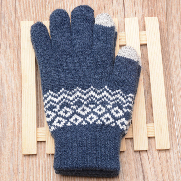 Gants tricotés pour écran tactile.