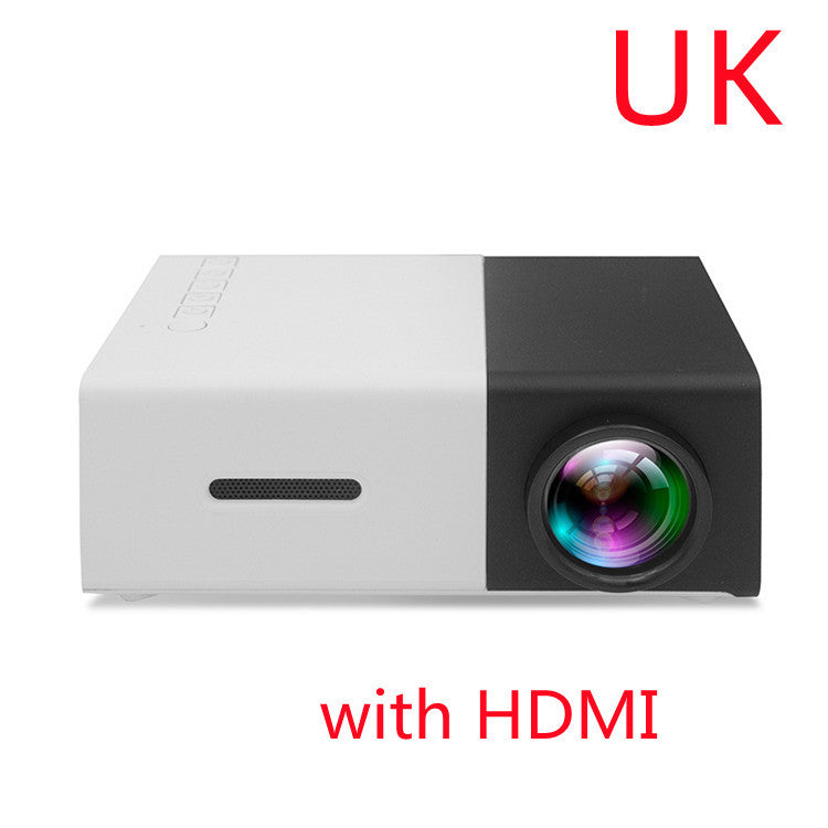 Projecteur portable 3D HD à domicile avec haut-parleur HDMI et port USB, mini projecteur YG300