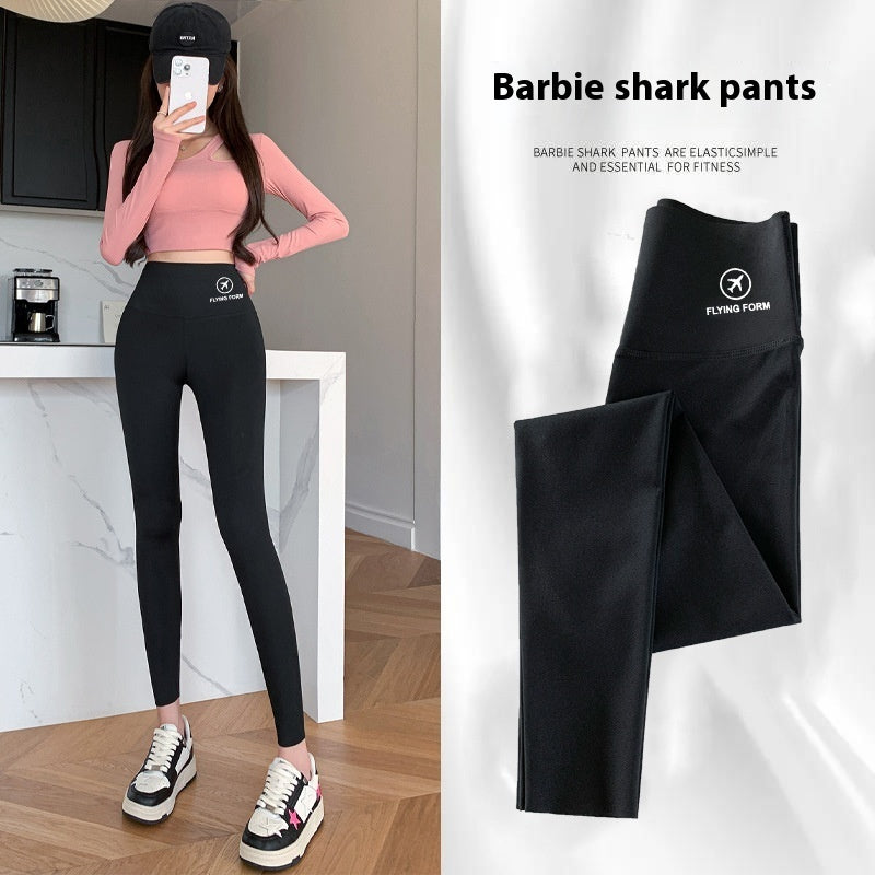 Pantalons fins en requin pour femmes, automne-hiver, pour enfants, décontractés, quotidiens, sport, danse, épais, mode d'hiver, taille haute, pantalons de survêtement.