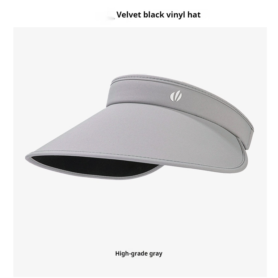 Velours Vinyle Topless Chapeau Pliable Soleil Chapeau Sports de plein air - Ivory Deals Market