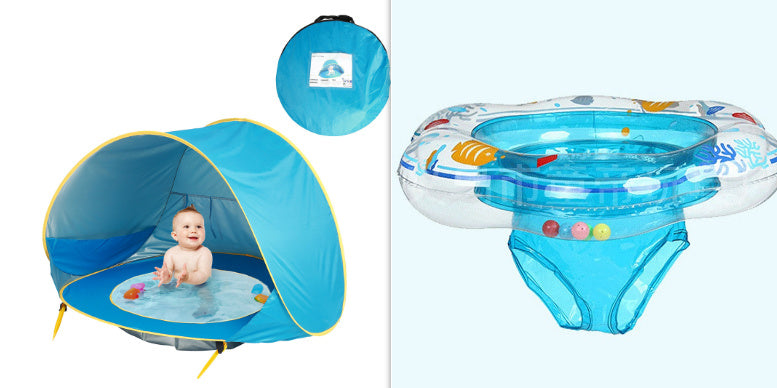 Tente de plage pour bébé, facile à plier, imperméable et protégeant contre les UV