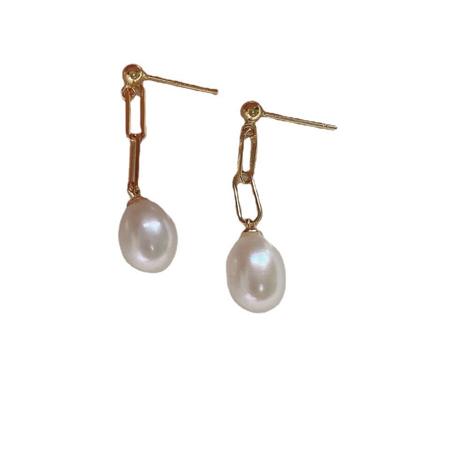 S925 Boucles d'oreilles en argent sterling perle fraîche et mignonne Eardrop - Ivory Deals Market