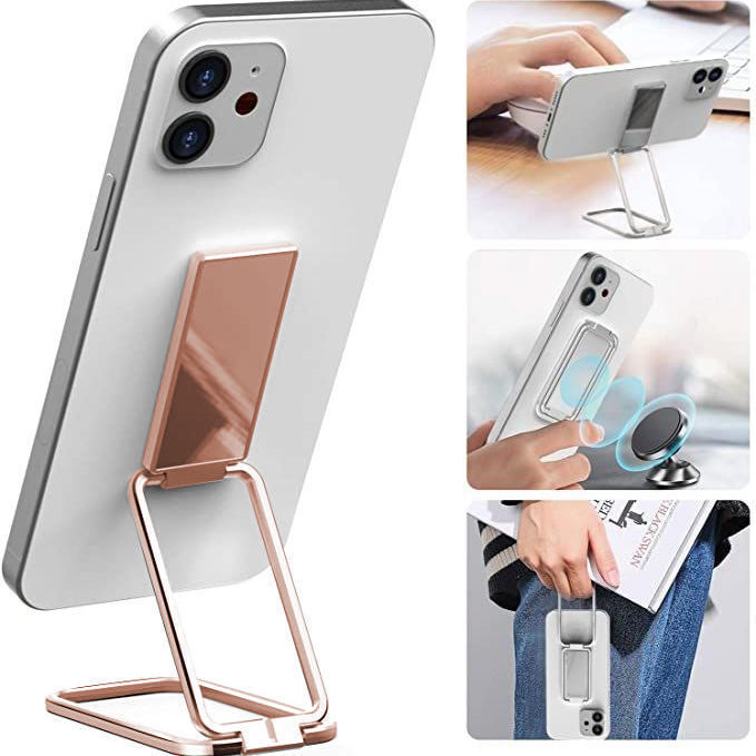 Support de téléphone portable pliable avec anneau, rétractable, pour bureau, avec aimant pour voiture, accessoire de bureau.