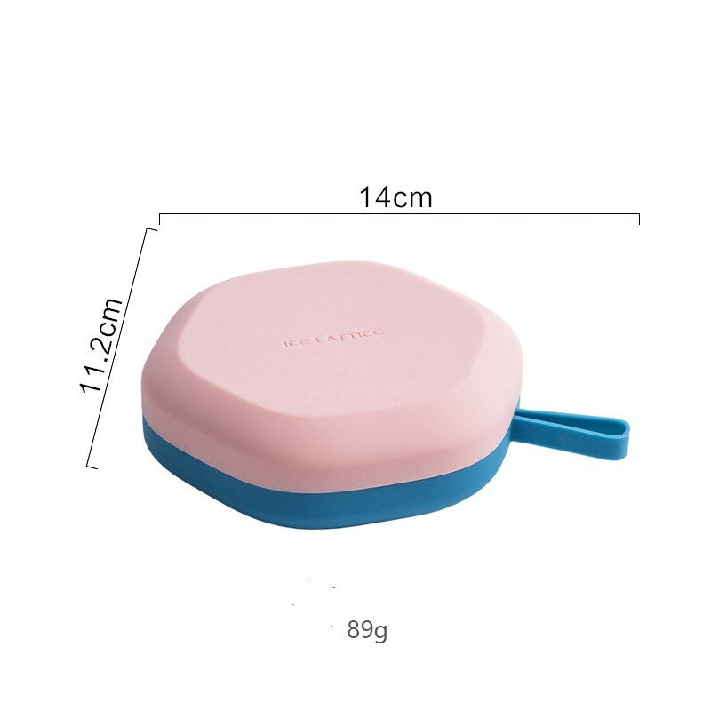 Silicone 12 Cavité Hexagone 3D Glace Moule DIY Popsicle Moule Fabricants de Crème Glacée Boîte De Rangement