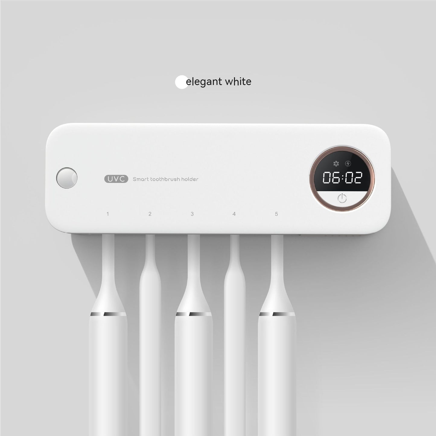 Stérilisateur intelligent pour brosse à dents 2-en-1 avec désinfection UV - Porte-brosse à dents