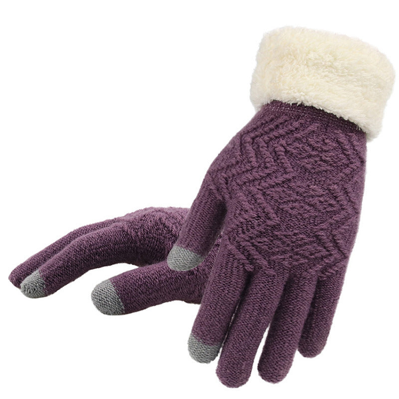 Gants tricotés d'hiver.