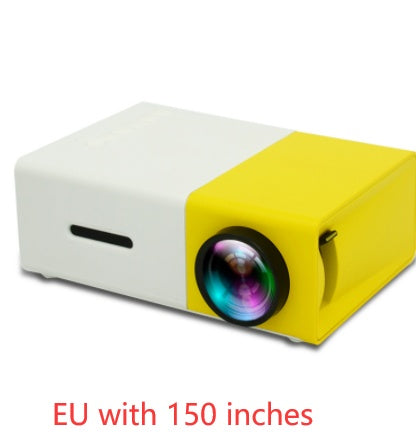 Projecteur portable 3D HD à domicile avec haut-parleur HDMI et port USB, mini projecteur YG300