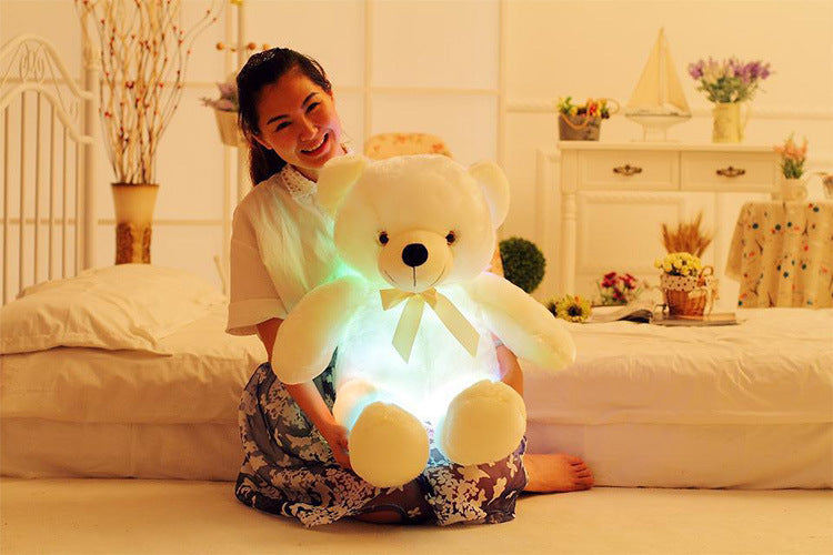 Ours en peluche lumineux à LED créatif, cadeau de Noël coloré et brillant pour enfants