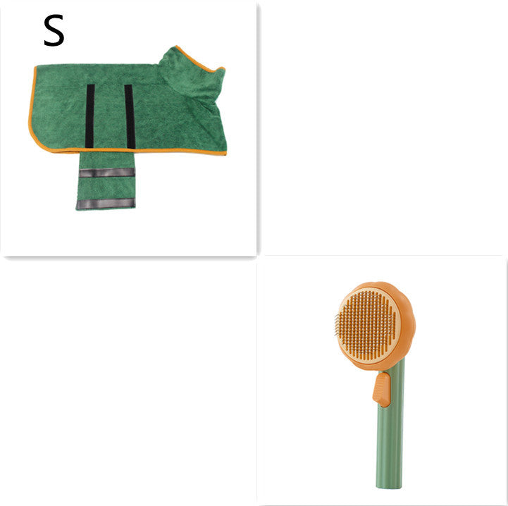 Nouvelle brosse pour chat domestique très demandée, peigne en acier à main avec système d'auto-nettoyage pour enlever les poils.