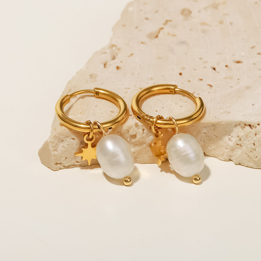 Perle d'eau douce XINGX boucles d'oreilles pour les femmes - Ivory Deals Market