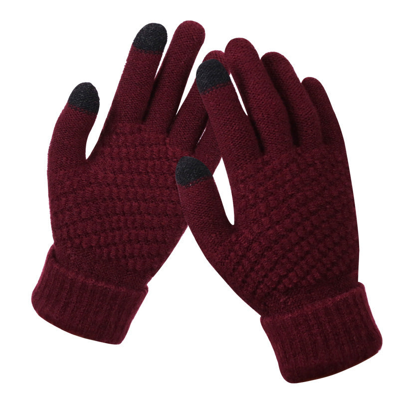 Gants tricotés pour écran tactile.