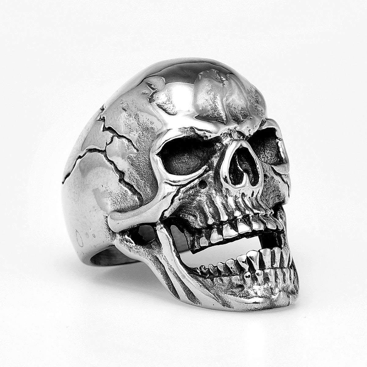 Bague crâne punk de personnalité de mode Halloween