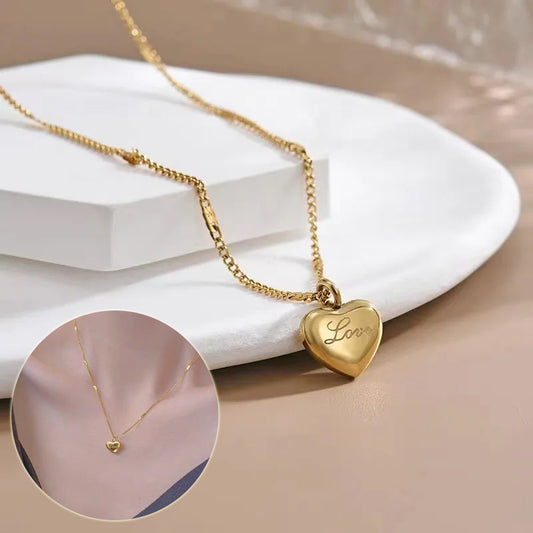 Mode bijoux collier pour femmes nouvelle tendance vintage simple amour coeur pendentif élégant fête bijoux anniversaire cadeaux - Ivory Deals Market