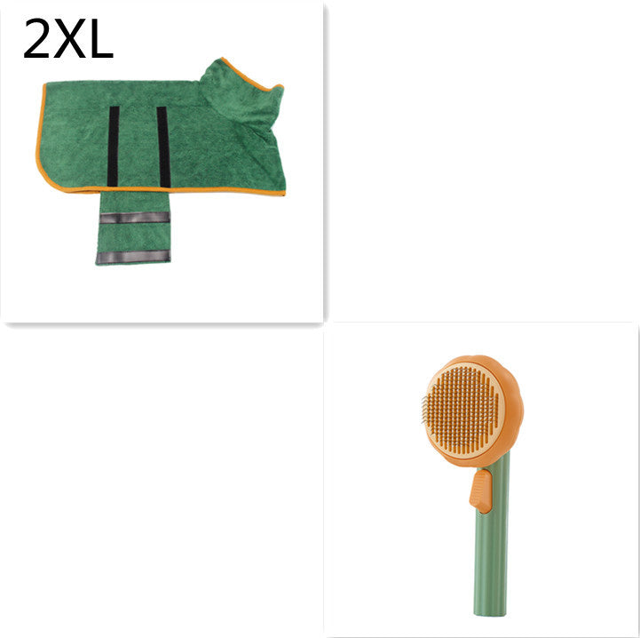 Nouvelle brosse pour chat domestique très demandée, peigne en acier à main avec système d'auto-nettoyage pour enlever les poils.