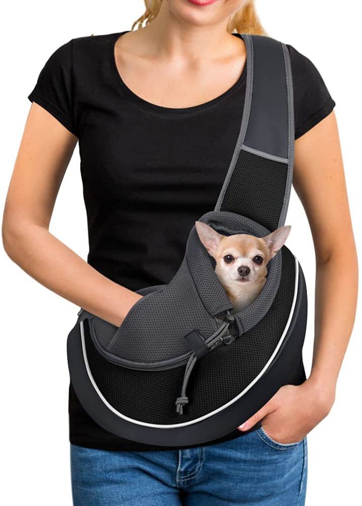 Sac de transport pour animaux de compagnie pour femmes, pratique en extérieur, en bandoulière, pour chiens et chats.