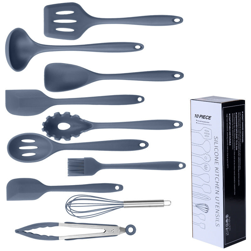 Ensemble de spatules de cuisson antiadhésives en silicone de 10 pièces