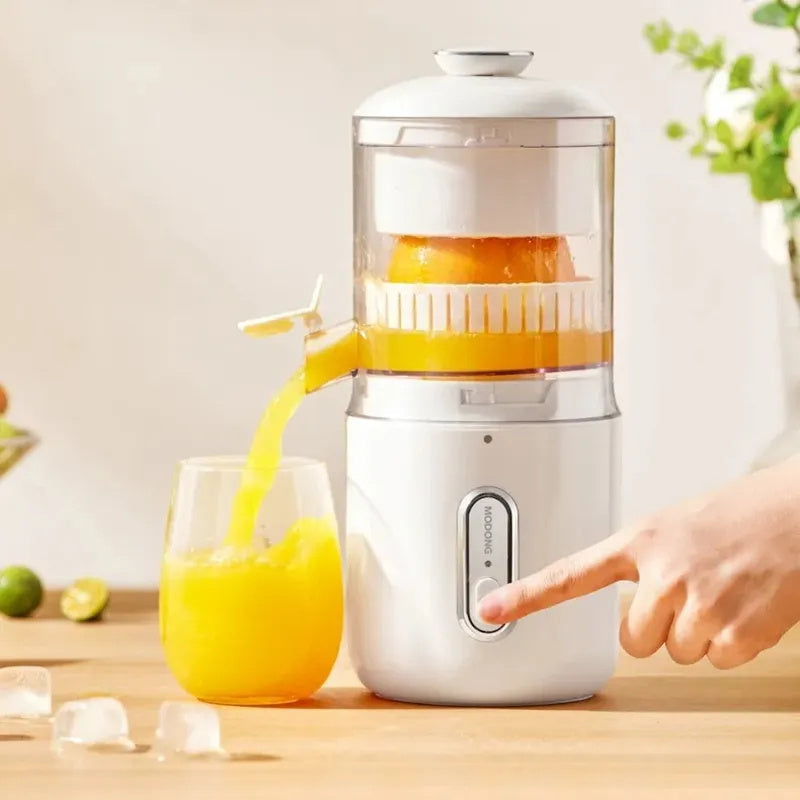 Presse-agrumes électrique multifonctionnel sans fil en acier, portable via USB, pour les oranges, les citrons et les fruits.