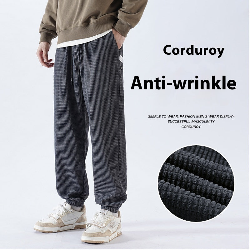 Pantalon ample à chevilles pour hommes décontractés au printemps et en automne