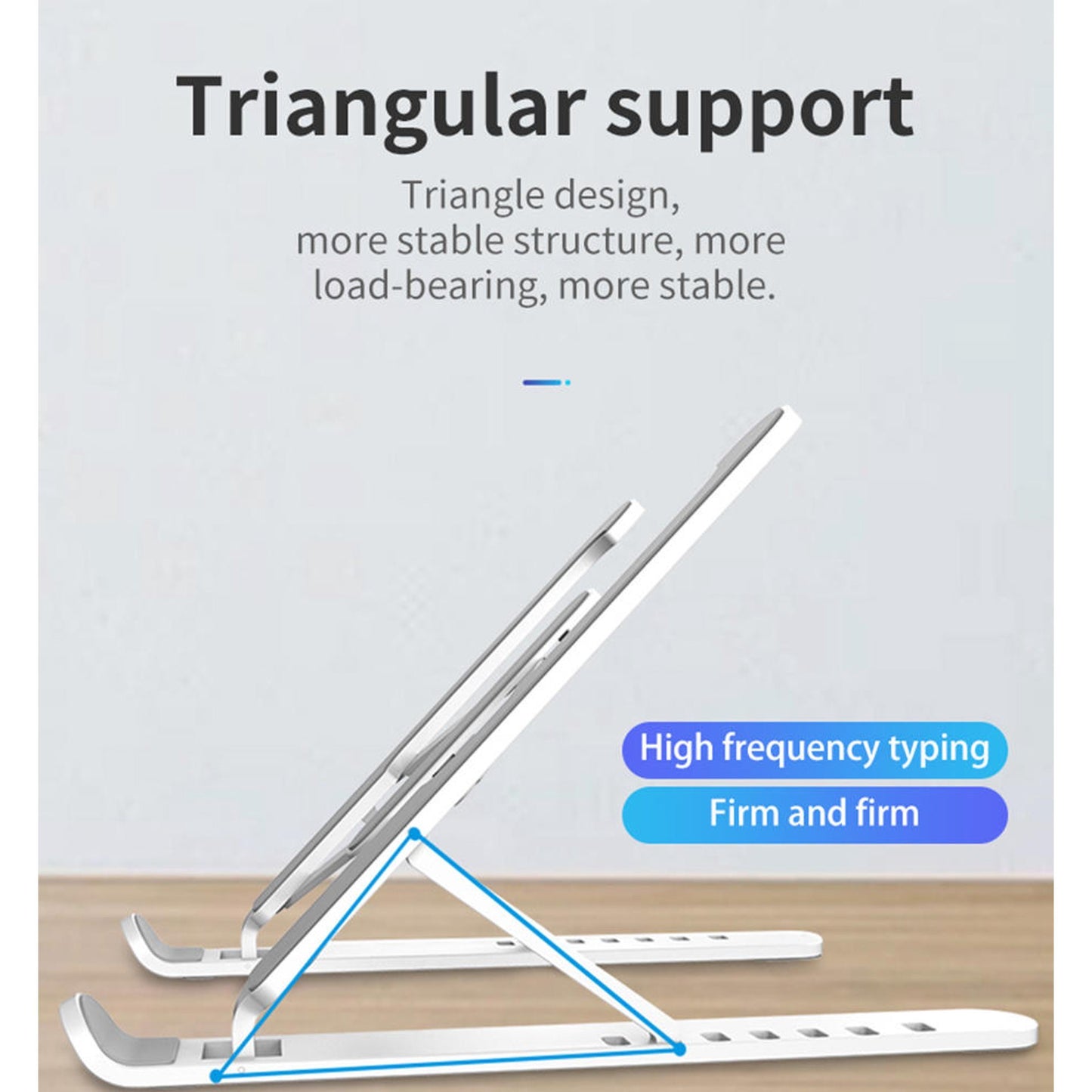 Support de support pour ordinateur portable, réglable et antidérapant Support de base Riser 6 Engrenages Hauteur Bloc-notes Support de refroidissement portable pour tablette 11-17 pouces