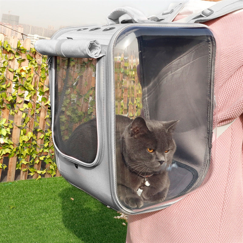 Pet Cat Transporteur Sac À Dos Respirant Chat Voyage En Plein Air Sac À Bandoulière Pour Petits Chiens Chats Portable Emballage de Transport Pour Animaux Fournitures