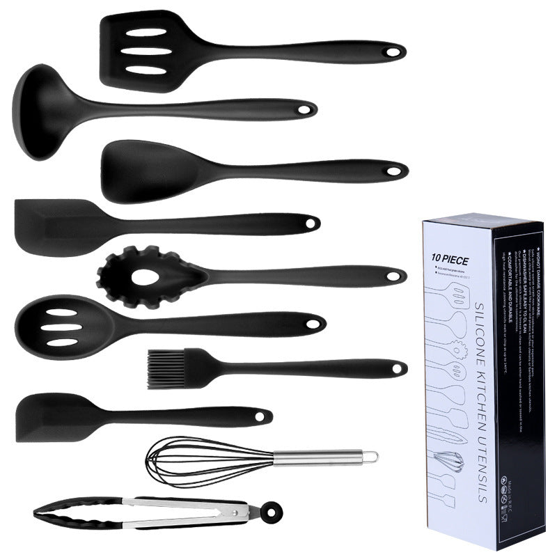 Ensemble de spatules de cuisson antiadhésives en silicone de 10 pièces