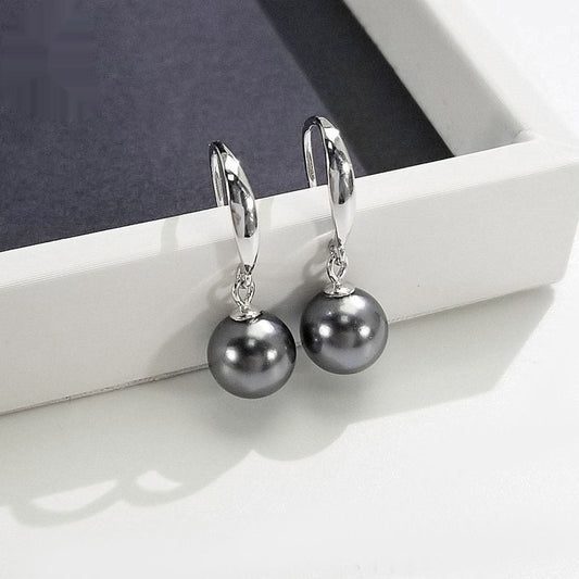 Mode d'automne et d'hiver tendance boucles d'oreilles en argent sterling perle - Ivory Deals Market