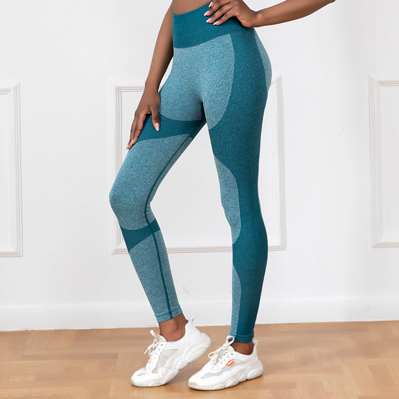 Pantalon de yoga imprimé rayé taille haute, leggings sans couture | stretch fessier à séchage rapide | pantalon de sport de course | vêtements pour femmes