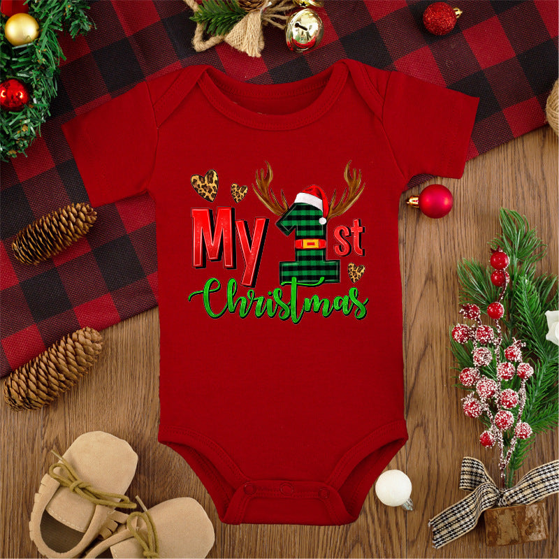 Joyeux Noël combinaison grenouillère pour bébé Red Deer