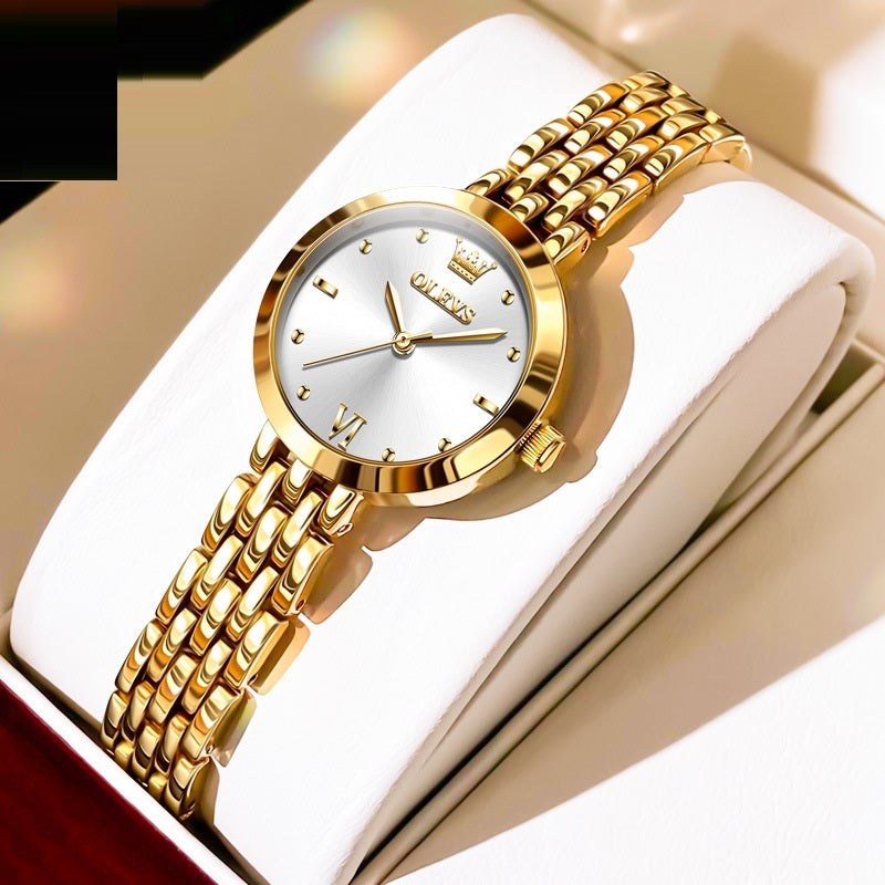 Montre pour femmes étanche en quartz, de style simple.