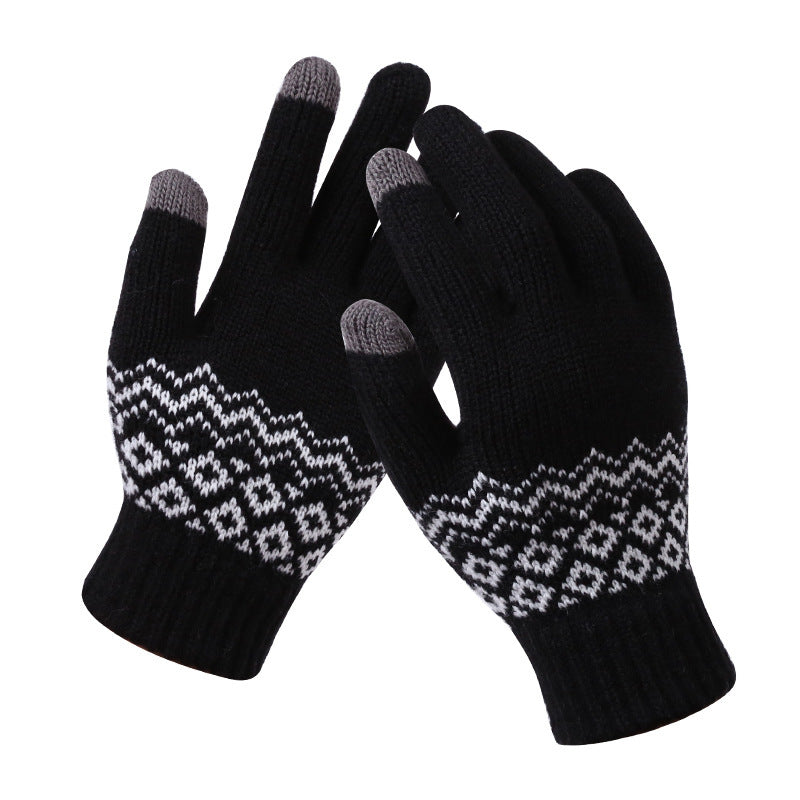 Gants tricotés pour écran tactile.