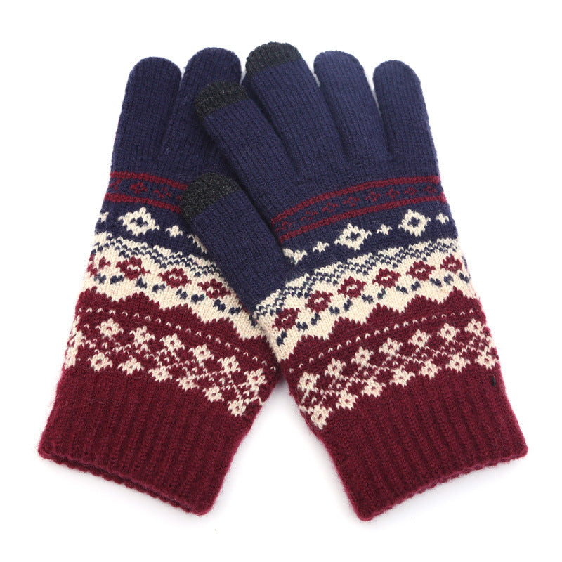 Gants tricotés pour écran tactile.