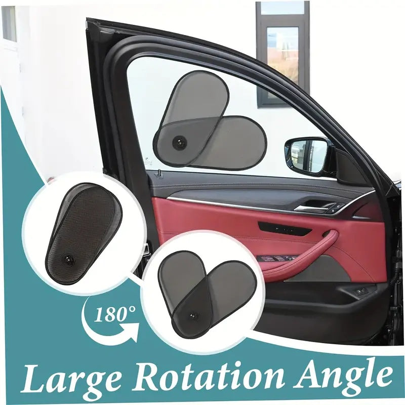 Nuances de fenêtre de voiture, abat-jour de fenêtre de voiture respirant pour le bébé de côté, fenêtre latérale transfrontalière, pare-soleil, abat-soleil, super extensible, pour fenêtre de voiture, pour bloc de bébé, chaleur solaire et rayons UV nocifs - Ivory Deals Market