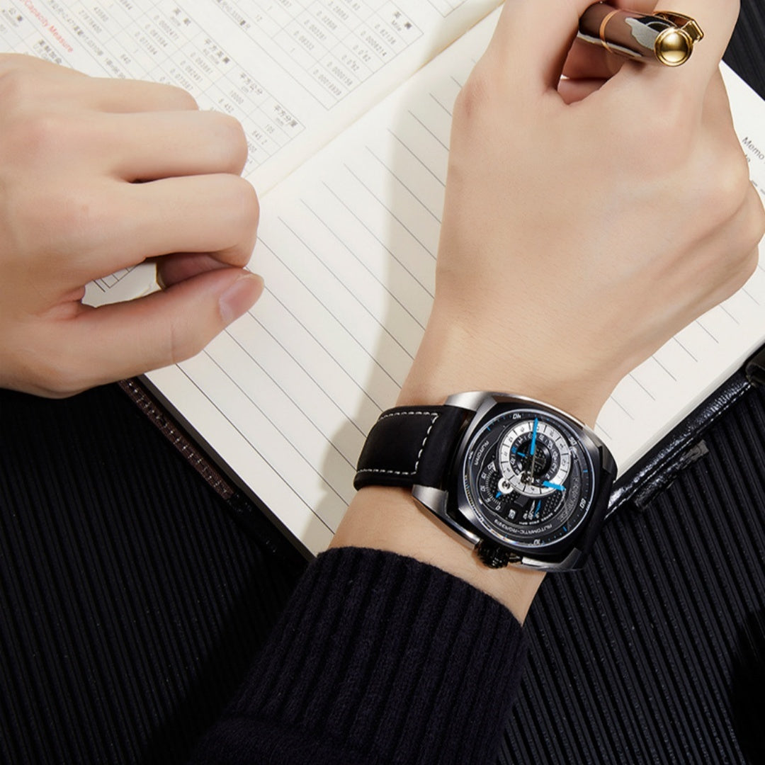 Montre mécanique entièrement automatique de sport et de loisirs pour hommes