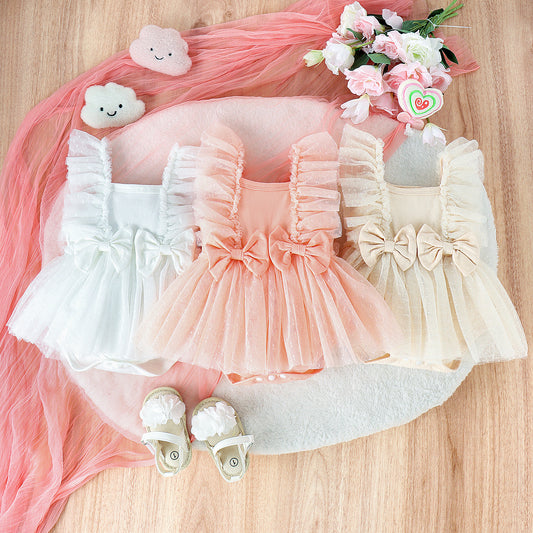 Combinaison Jupe Bébé Robe Princesse en Tulle Jupe Bébé Pantalon Combinaison Bébé