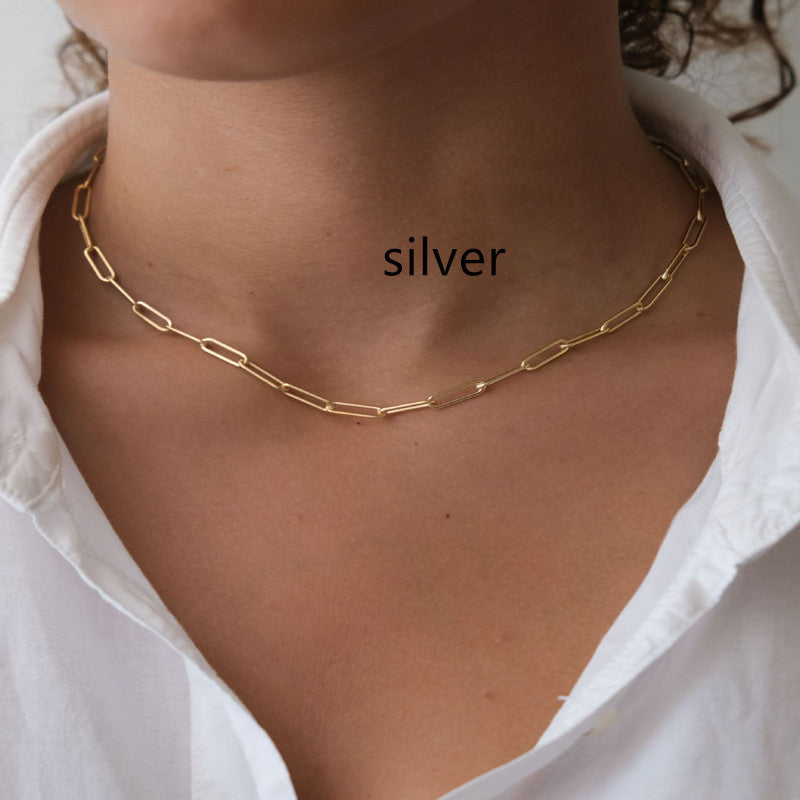 Collier pour femmes à une couche, simple, créatif, personnalité.