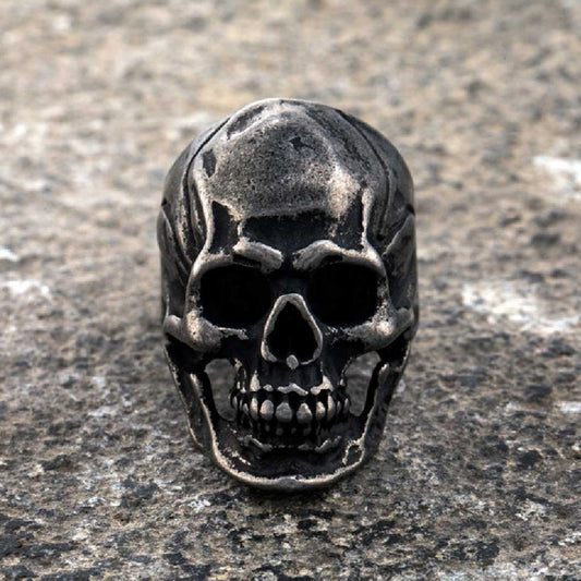 Bague crâne punk de personnalité de mode Halloween