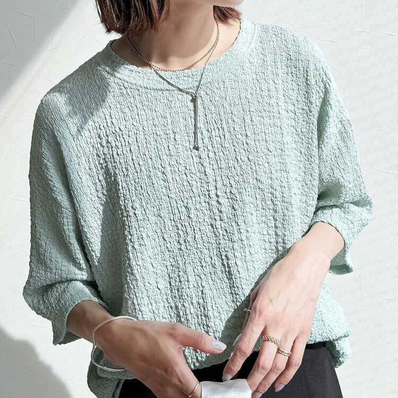 T-shirt japonais pour femmes de haute qualité, ample.