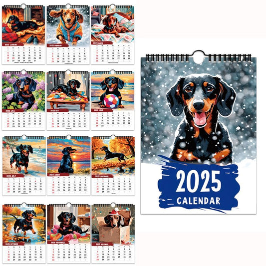 Calendrier mural suspendu pour la maison, cadeau de décoration intérieure, avec planning quotidien, hebdomadaire et mensuel pour l'année 2025.