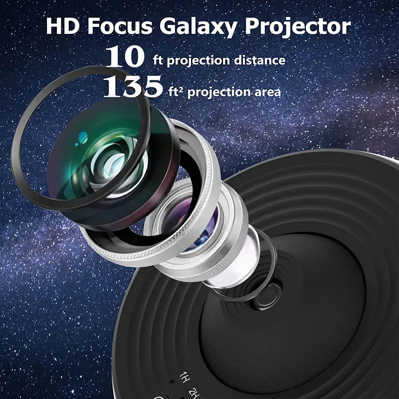 Projecteur de galaxie avec veilleuse, lampe de planétarium à rotation à 360 degrés pour la chambre des enfants, cadeau de la Saint-Valentin, décoration de mariage