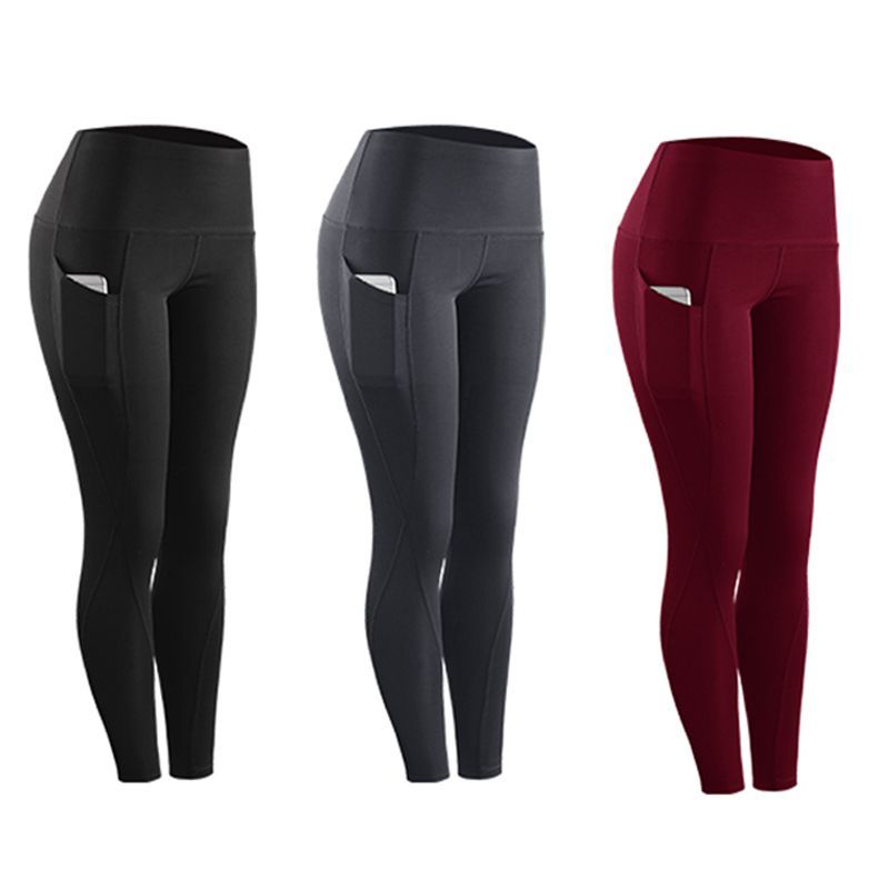 Leggings de compression pour femmes, leggings décontractés extensibles avec poche.